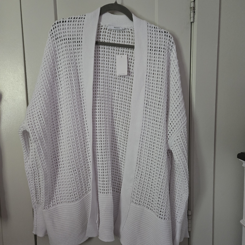 Ricki's White Open-Knit Cardigan